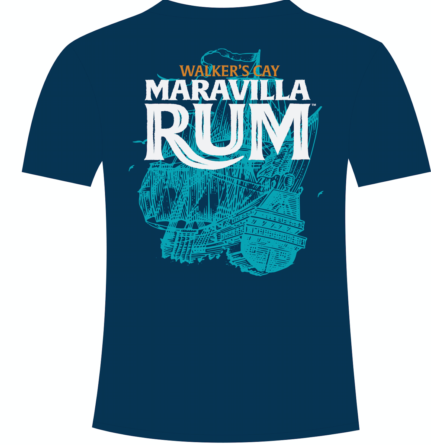 Maravilla Rum Navy Logo T-Shirt