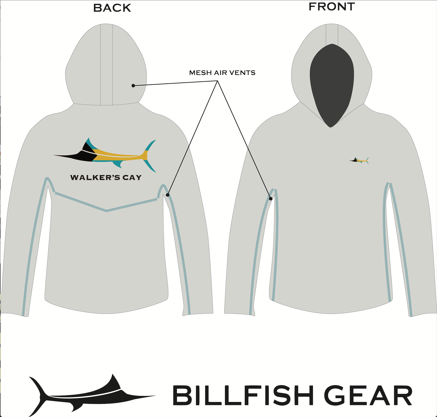 Billfish Gear Long-Sleeve WC Performance Hoodie
