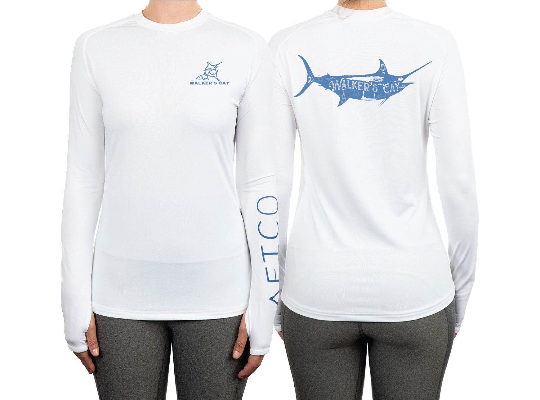 Iconic Marlin - Women's AFTCO Samurai LS Sun Protection Shirt